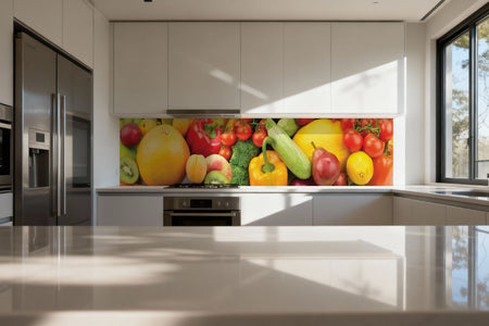 Küchenrückwand Obst und Gemüse Bunt