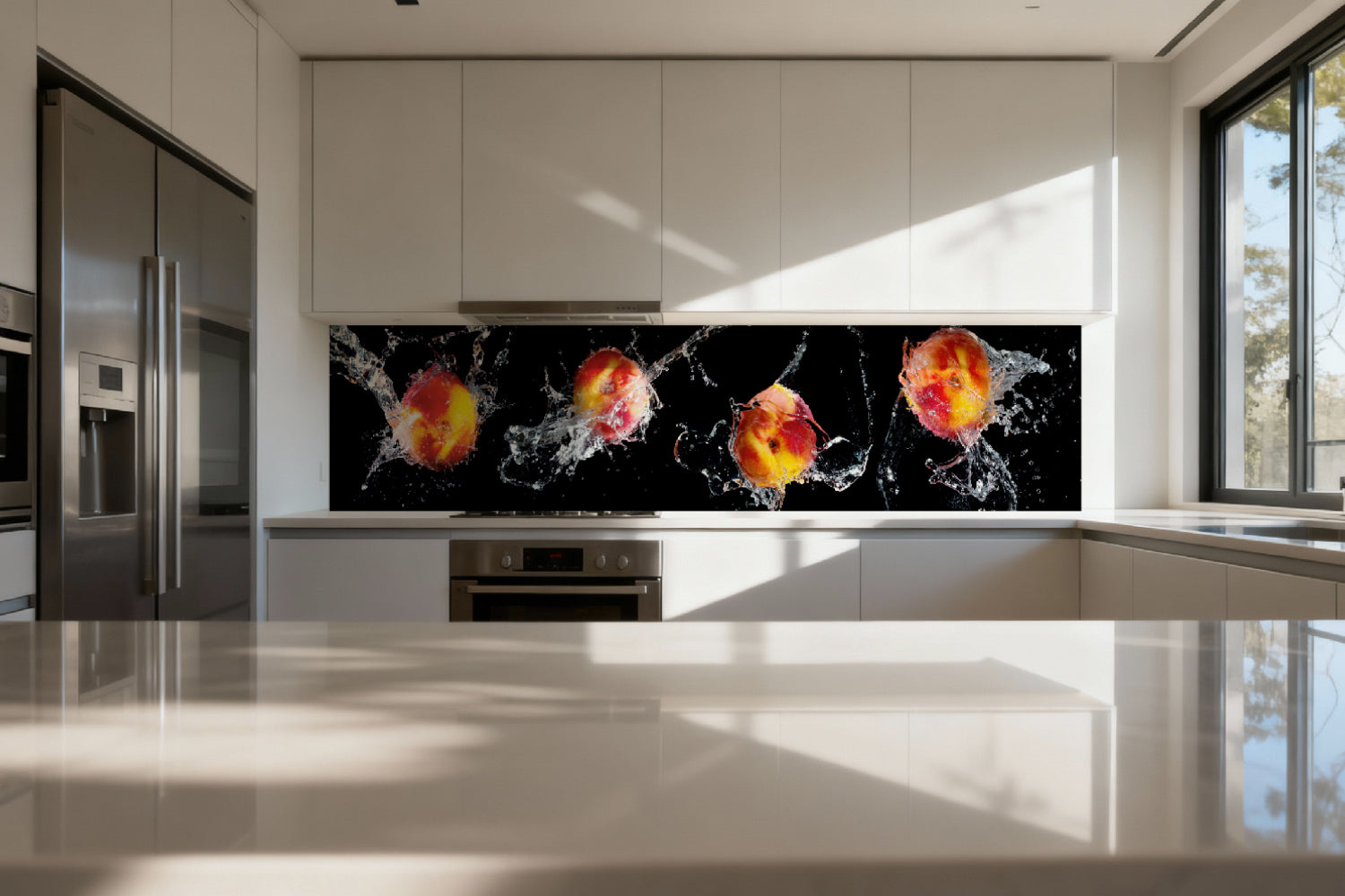 Küchenrückwand Pfirsich Splash