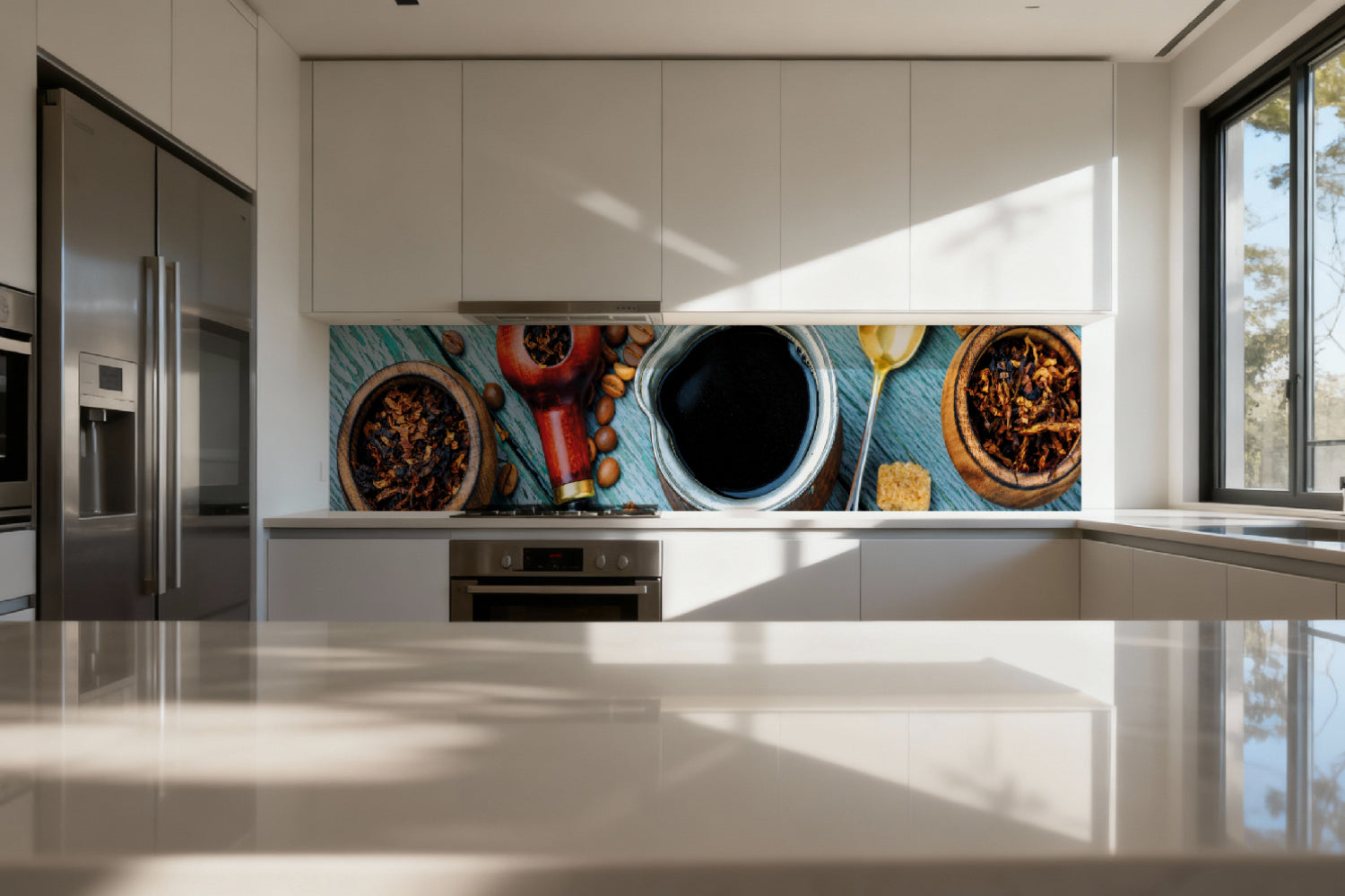 Küchenrückwand Kaffee & Pfeife Vintage