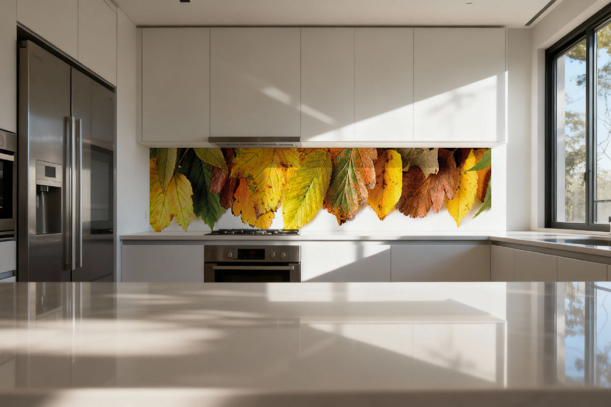 Küchenrückwand Bunte Blätter Herbst
