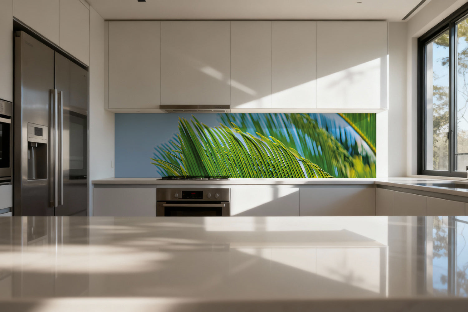 Küchenrückwand Palmenblätter Tropisch