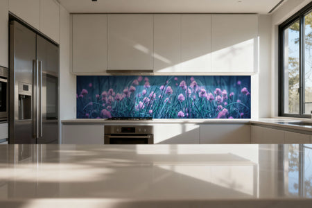 Küchenrückwand Frühlingswiese Pastell