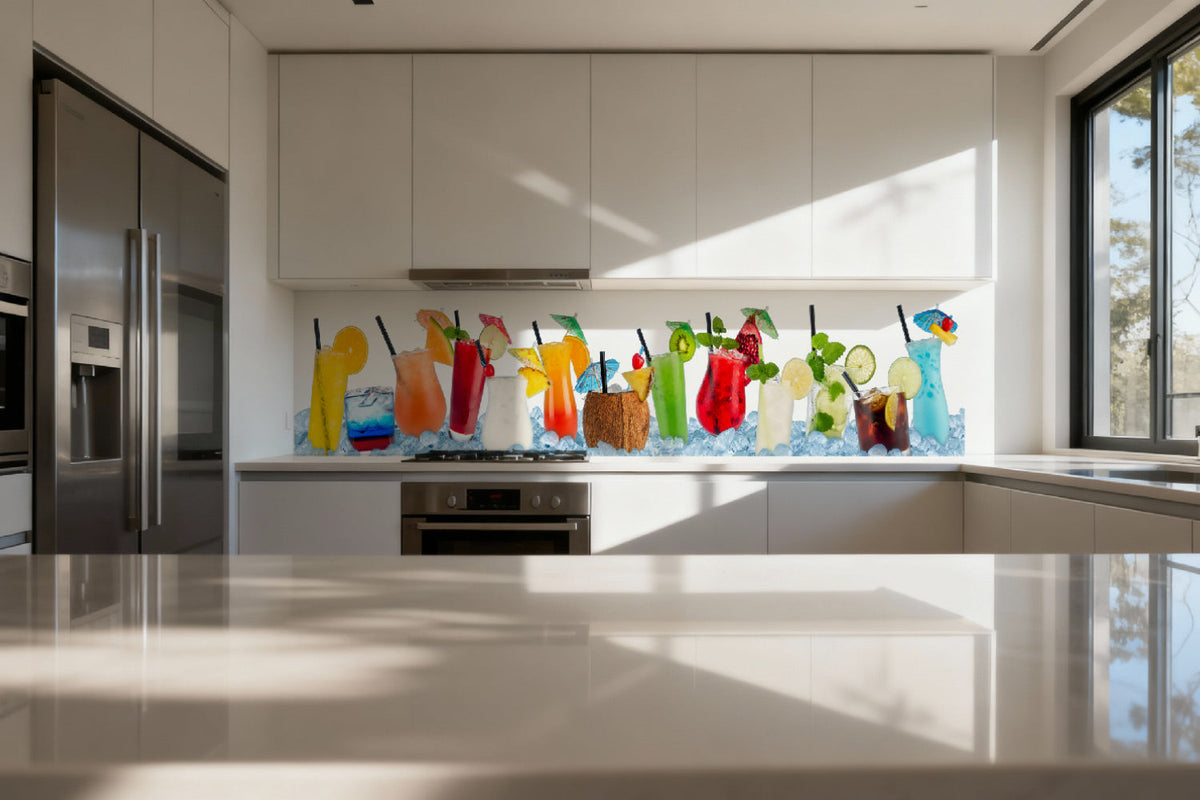 Küchenrückwand Bunte Cocktails