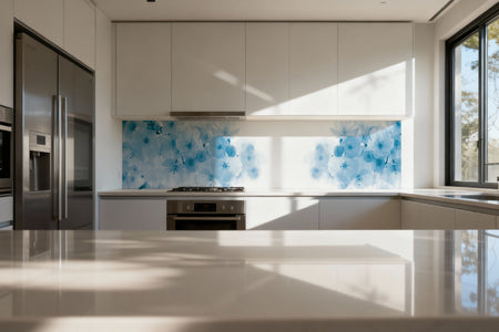 Küchenrückwand Stilvolle Blütenoptik