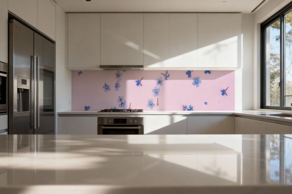 Küchenrückwand Romantisches Blumenmotiv