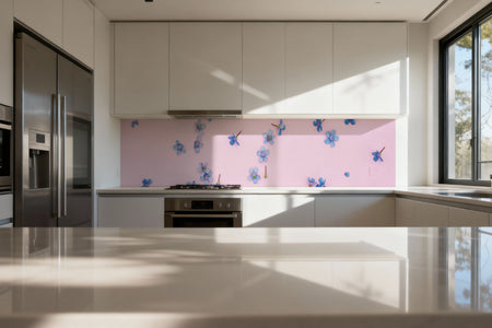 Küchenrückwand Romantisches Blumenmotiv