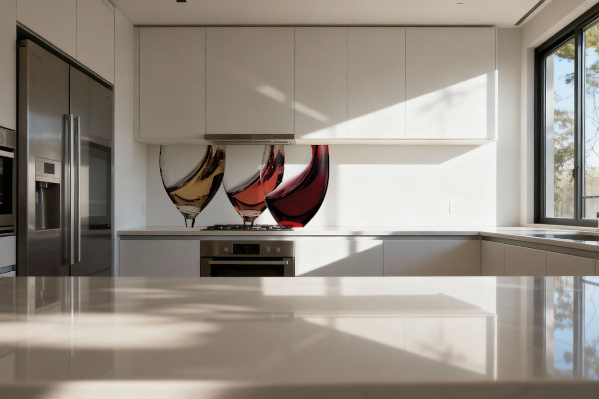 Küchenrückwand Weingläser