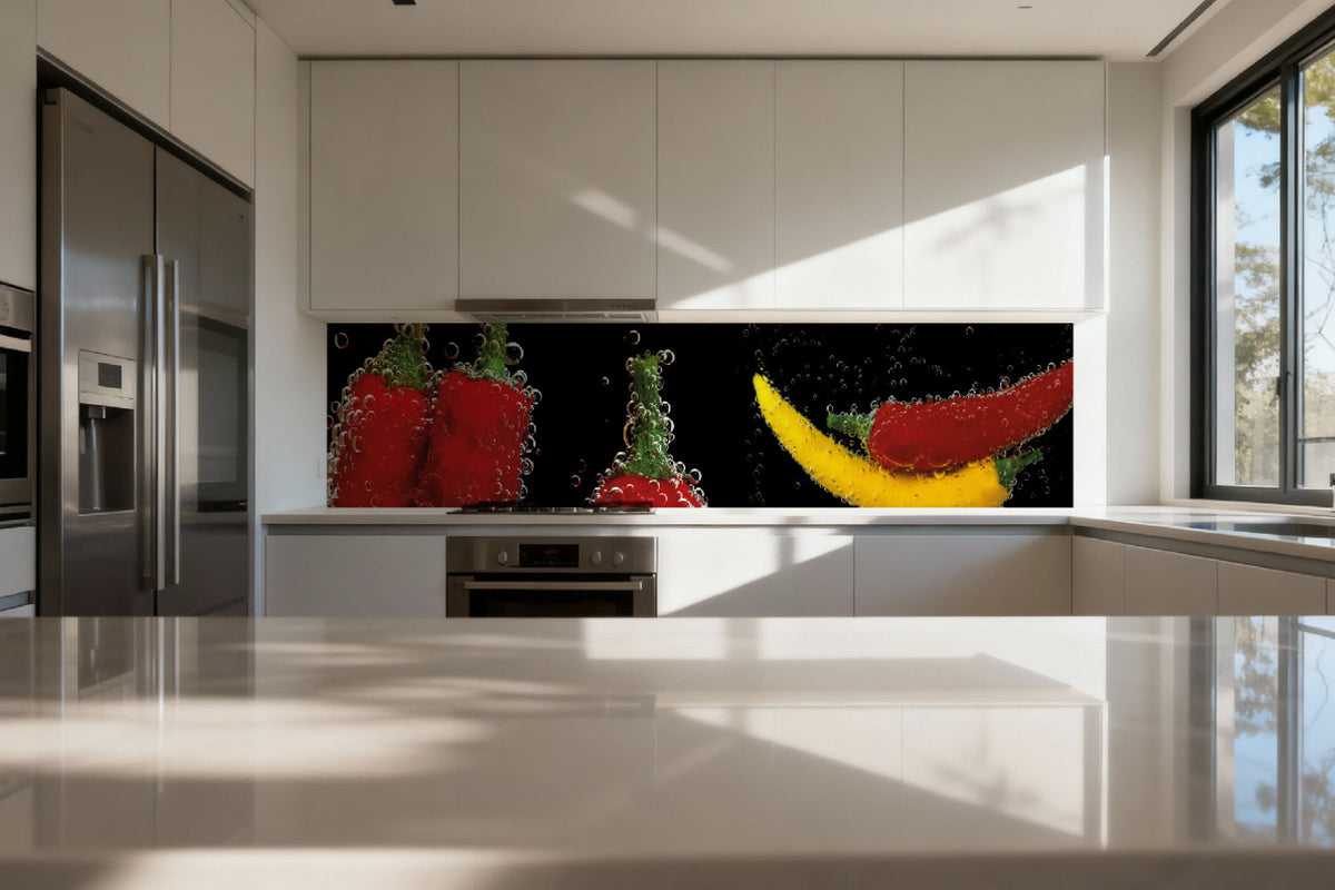 Küchenrückwand Rote & Gelbe Chili