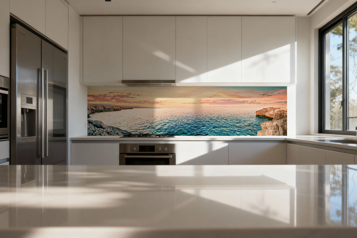 Küchenrückwand Sonnenuntergang am Meer