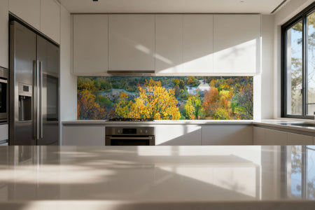 Küchenrückwand Herbstlandschaft am Fluss