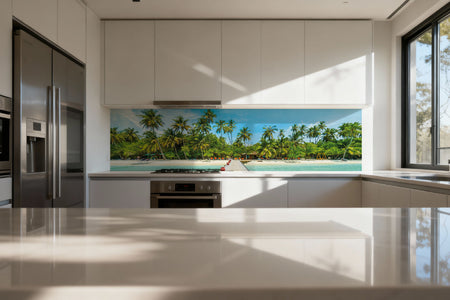 Küchenrückwand Tropischer Palmenstrand