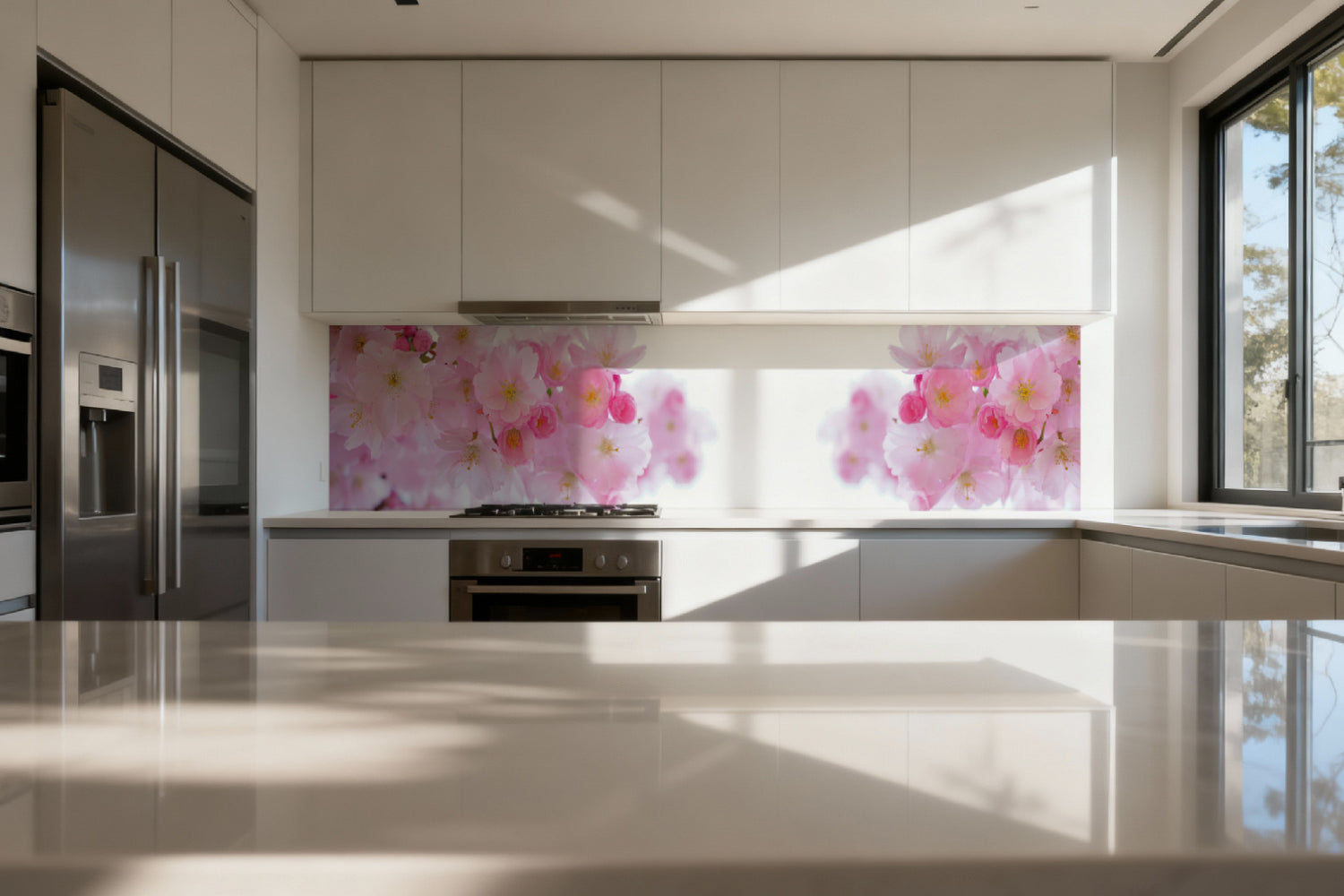 Küchenrückwand Japanische Kirschblüten
