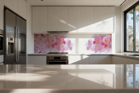 Küchenrückwand Japanische Kirschblüten