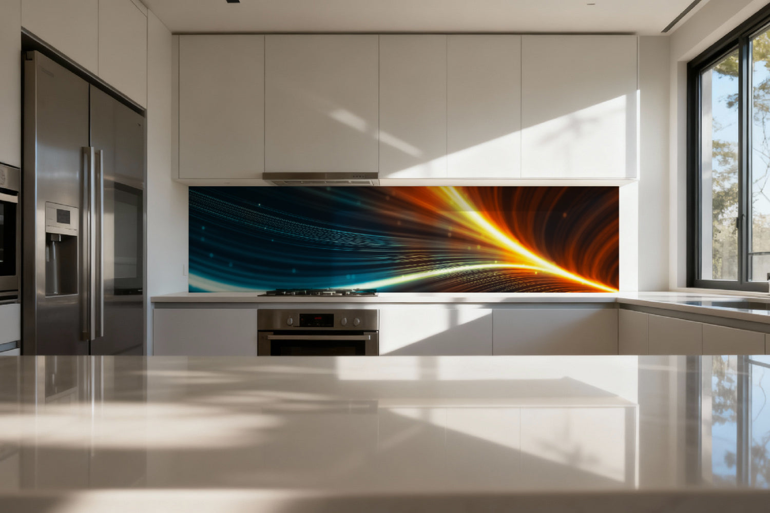 Küchenrückwand Abstraktes Lichtspiel