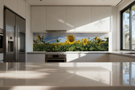 Küchenrückwand Sonnenblumenfeld