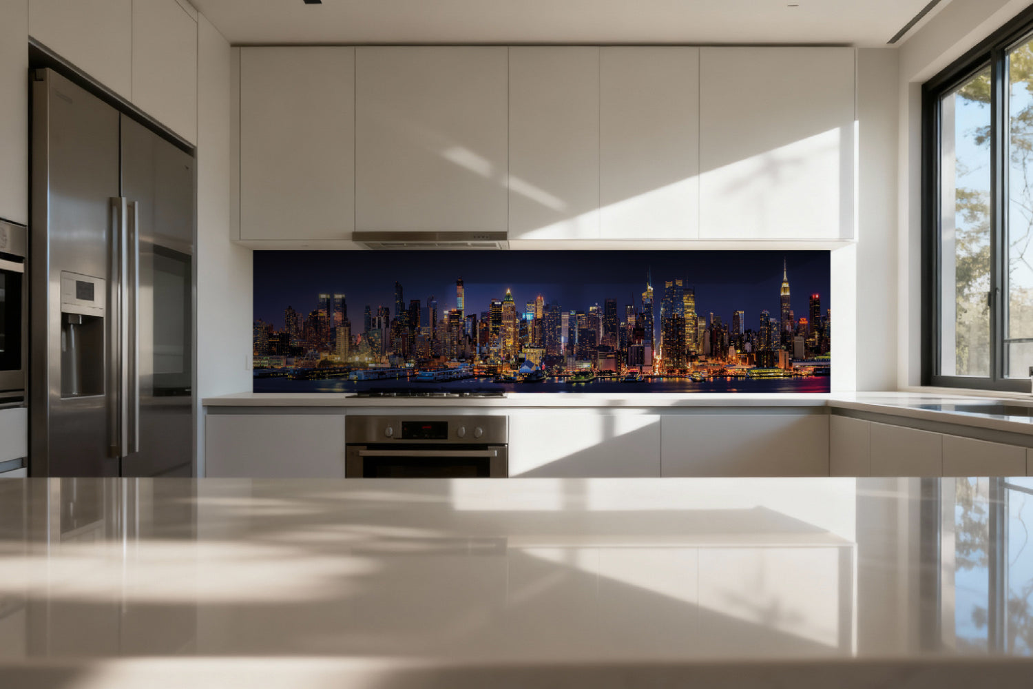 Küchenrückwand Metropole bei Nacht