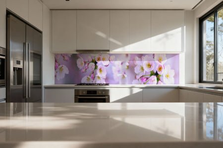Küchenrückwand Kirschblüten