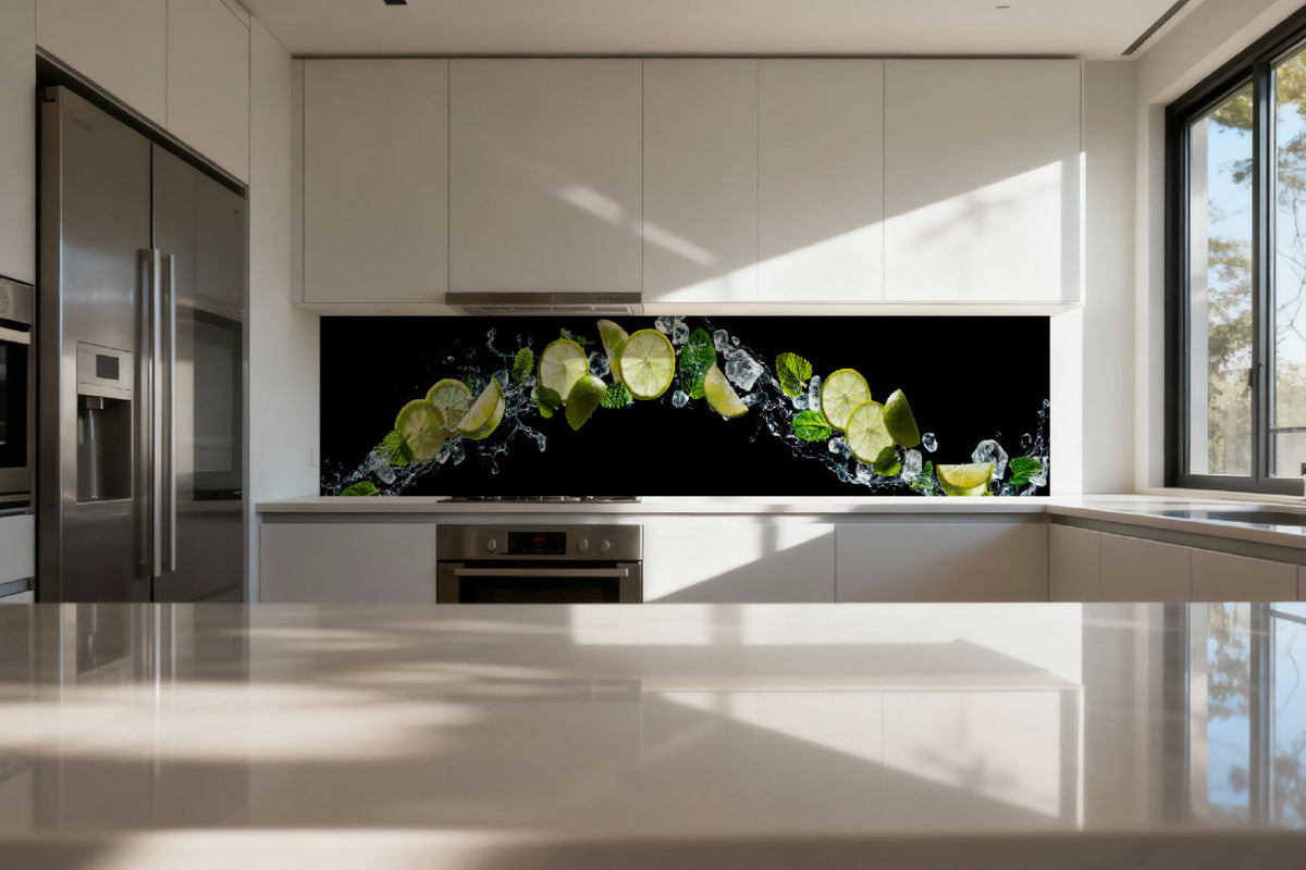 Küchenrückwand Limetten & Minze