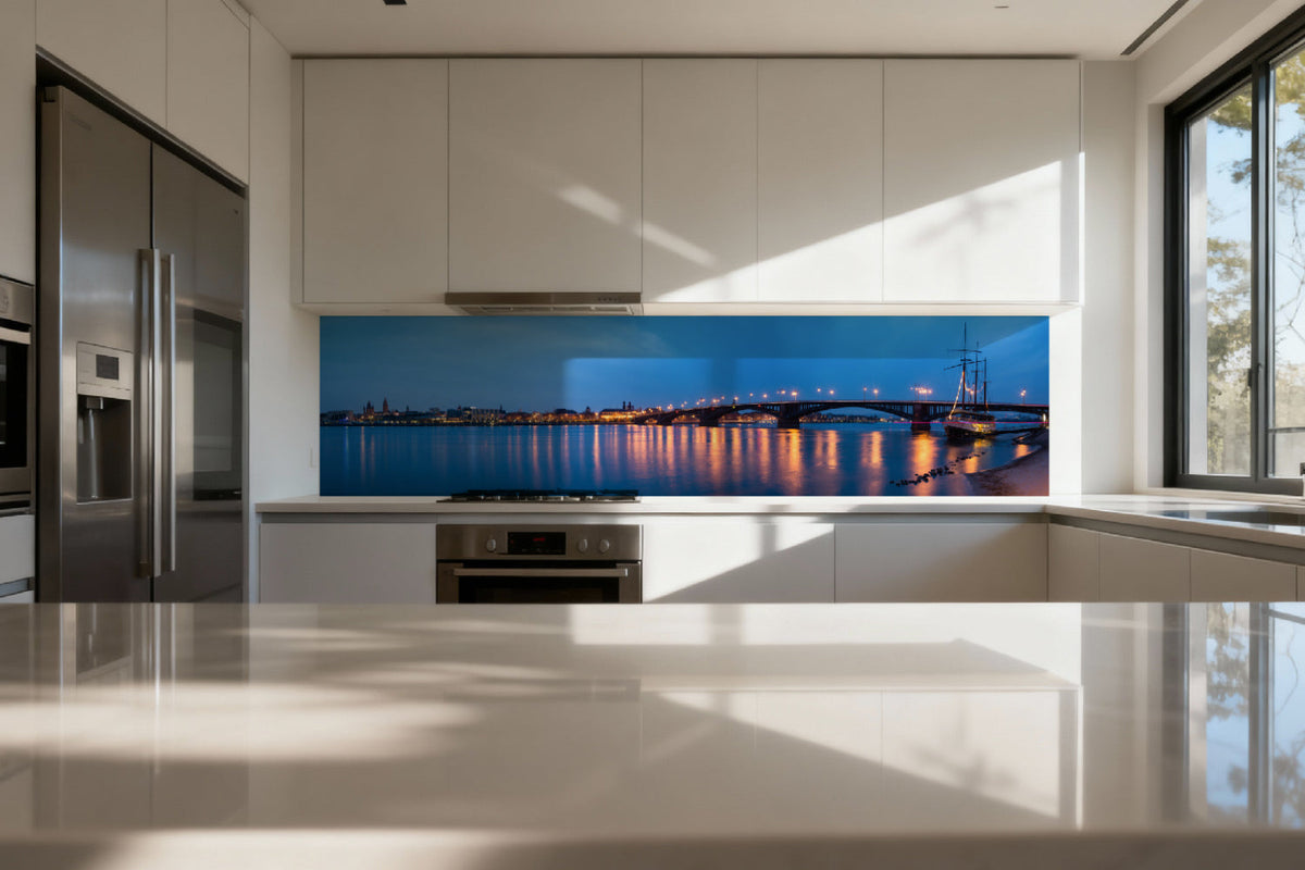 Küchenrückwand Brücke über dem Fluss