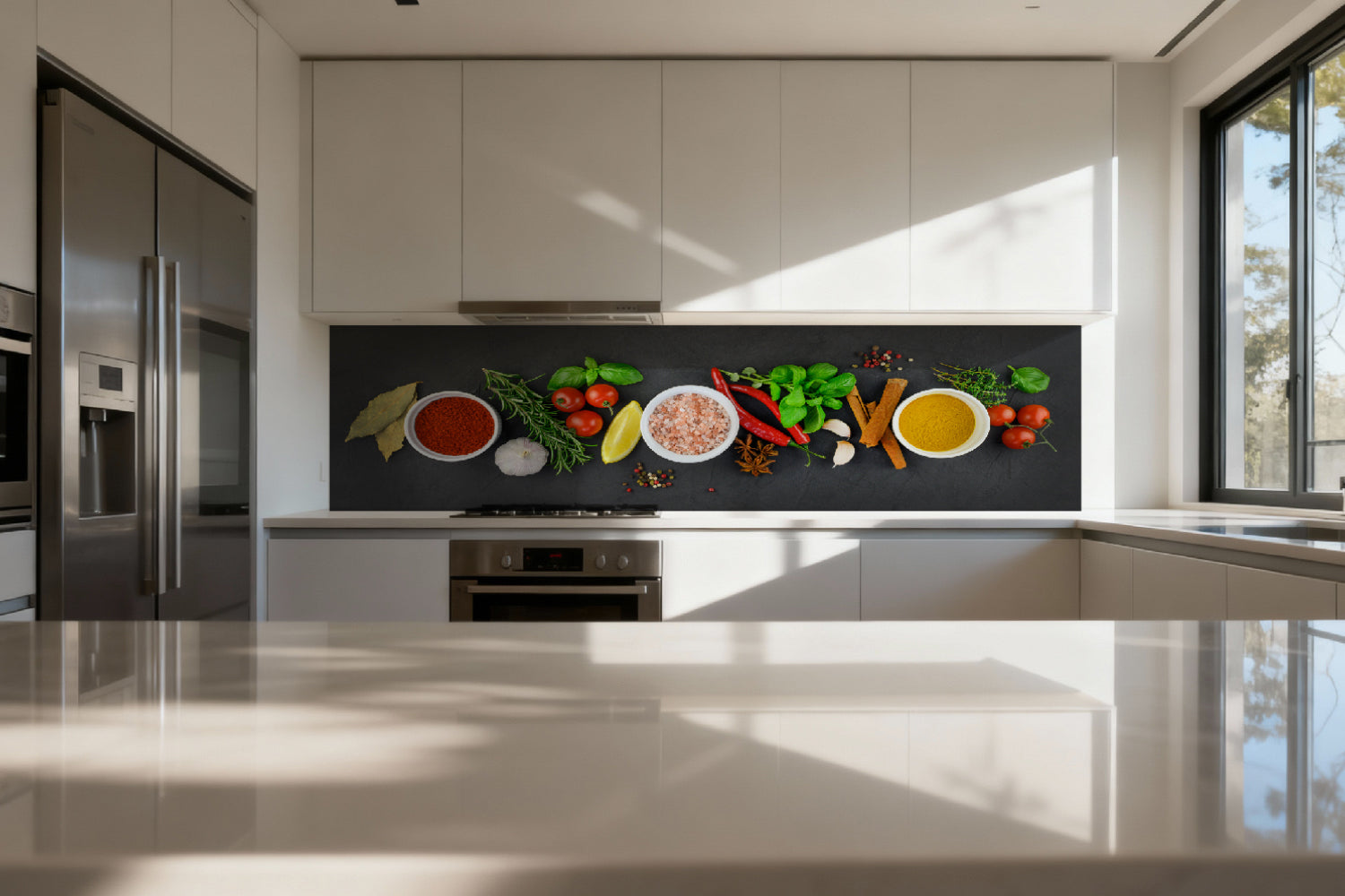 Küchenrückwand Gewürze und Kräuter