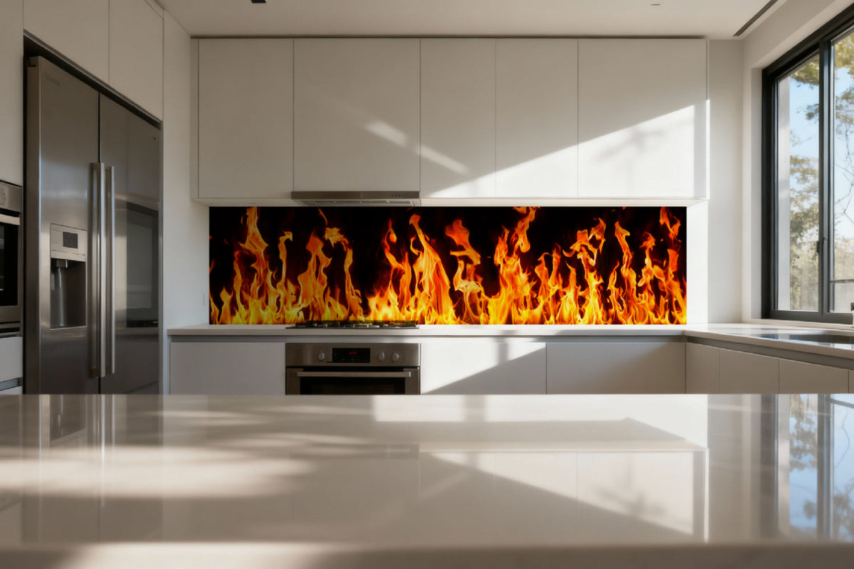 Küchenrückwand Feuer Flammen