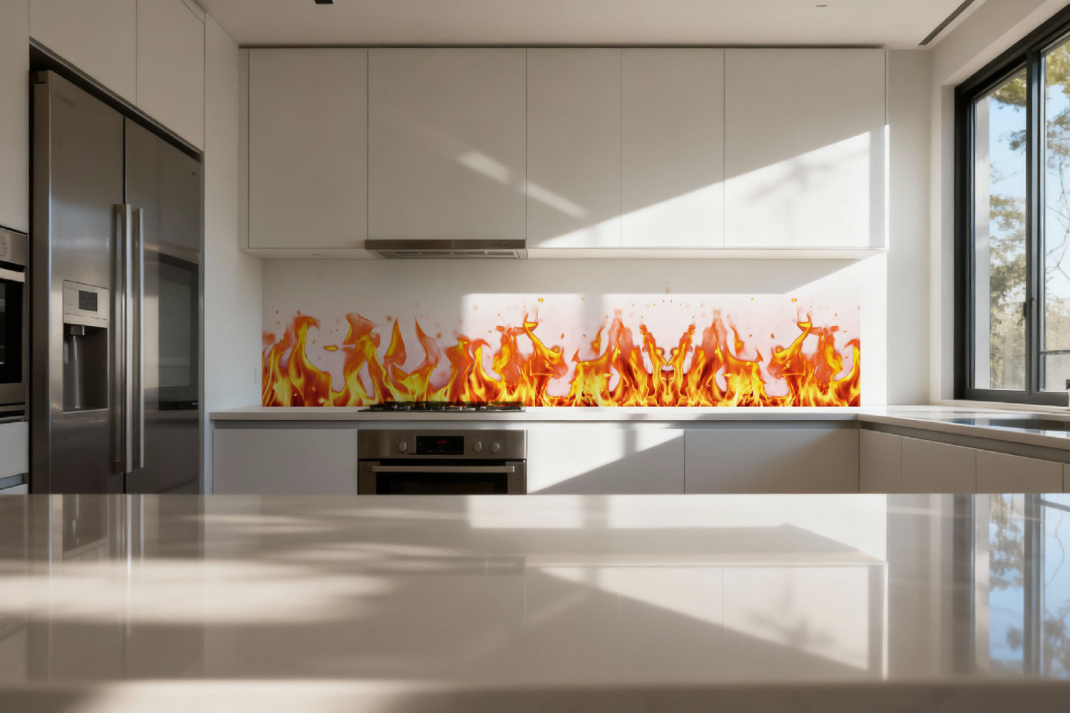 Küchenrückwand Feuer Flammen Design