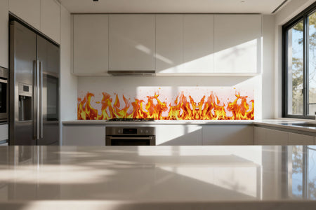 Küchenrückwand Feuer Flammen Design