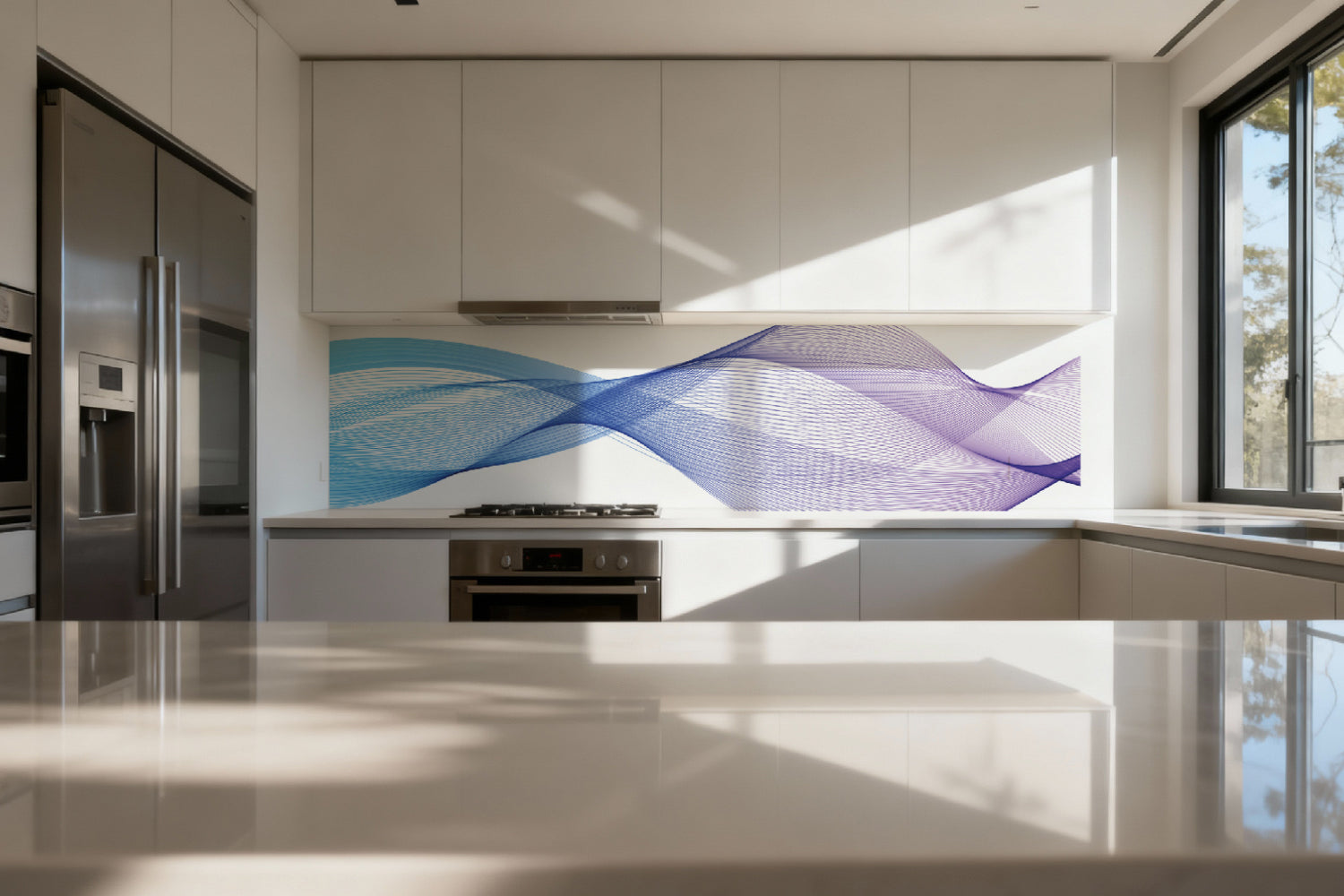 Küchenrückwand Linien Design