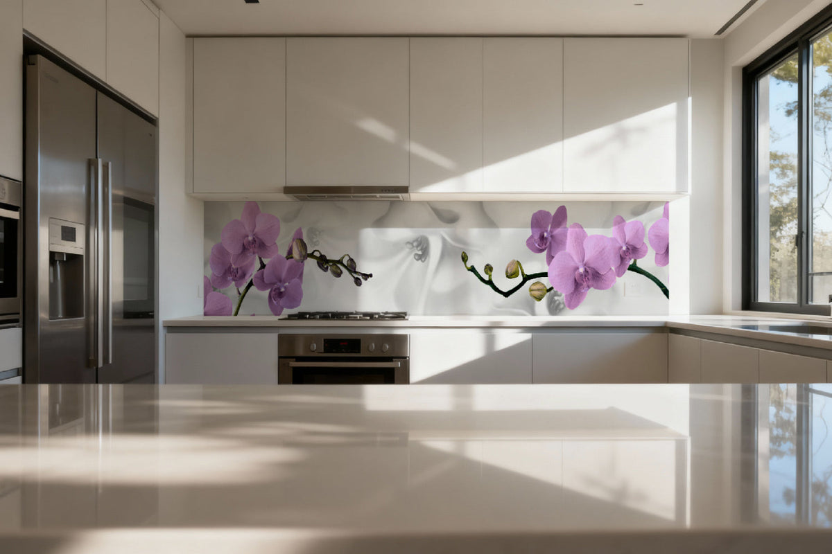 Küchenrückwand Orchidee Lila Design