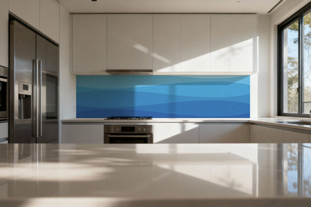 Küchenrückwand Sanfte Blautöne Design