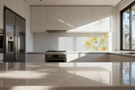 Küchenrückwand Weiße Orchidee