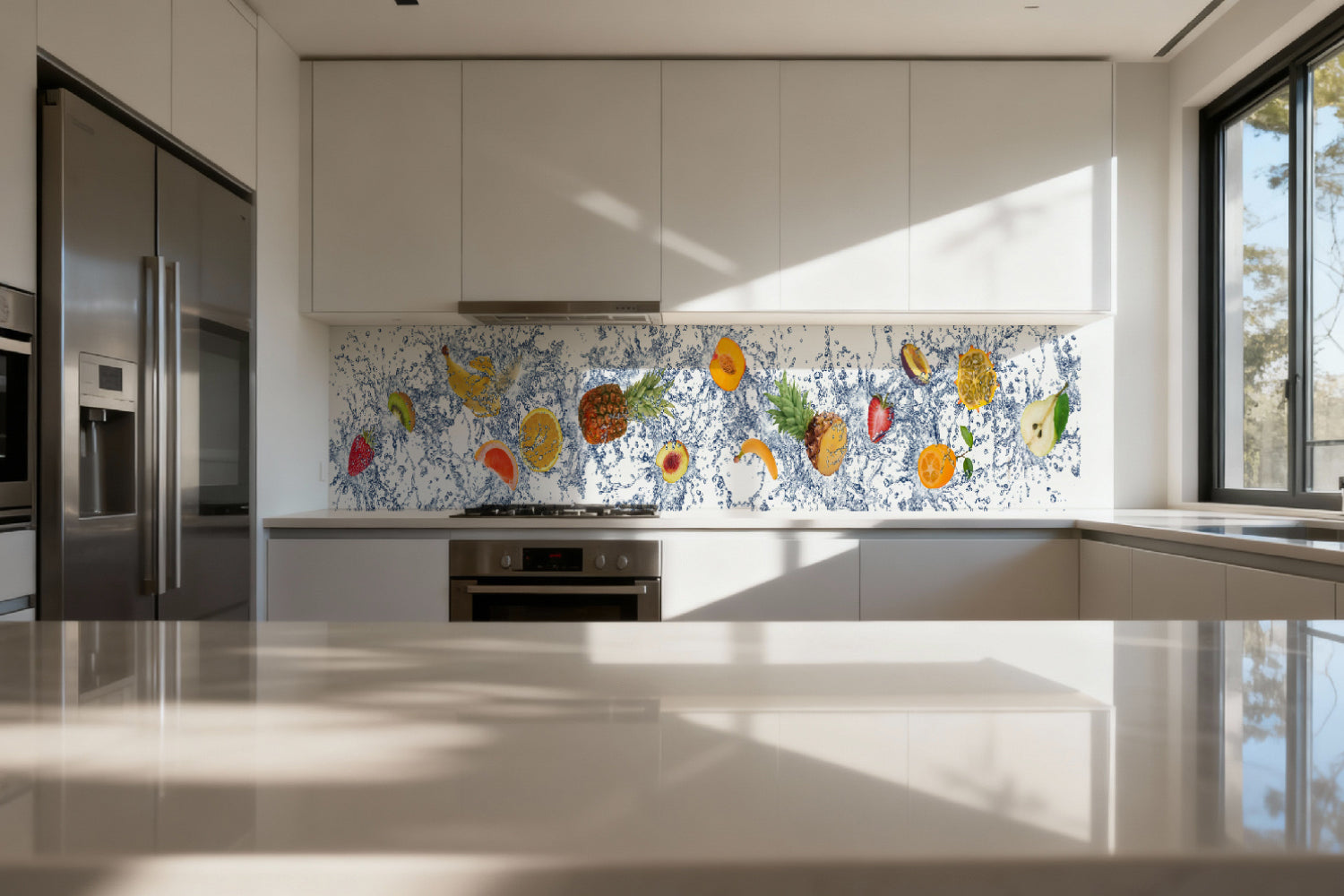 Küchenrückwand Obst Splash mit Wasser