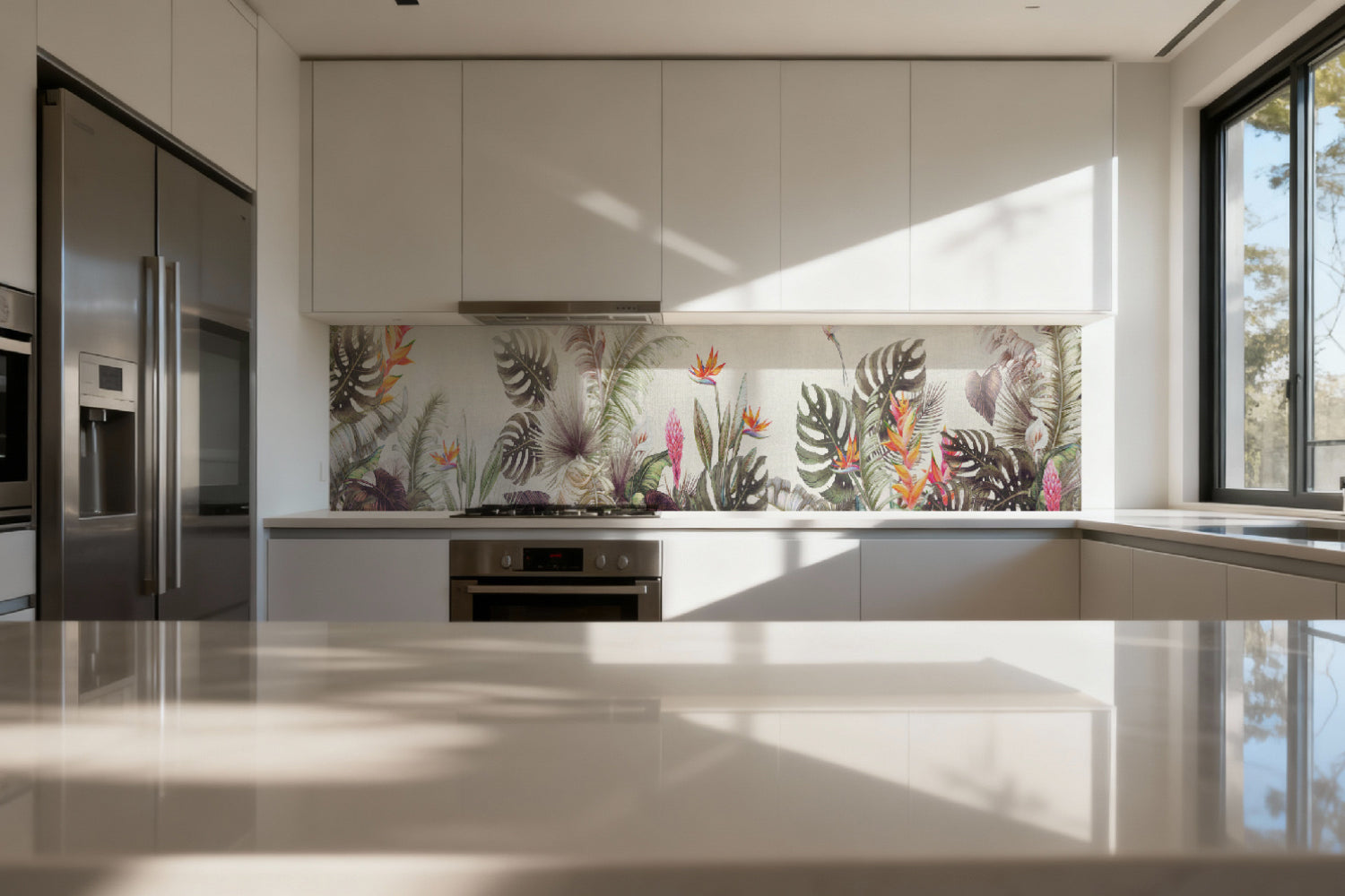 Küchenrückwand Tropische Blätter