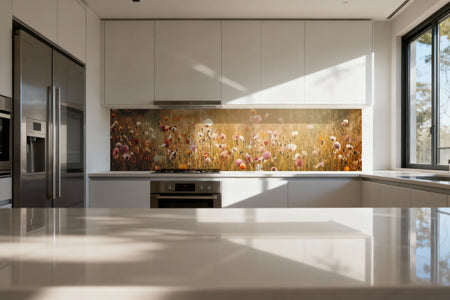 Küchenrückwand Blütenfeld Naturmotiv
