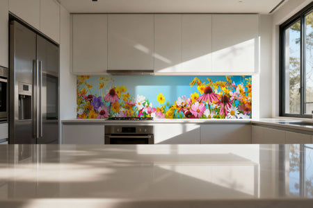 Küchenrückwand Bunte Blumenwiese Sommer