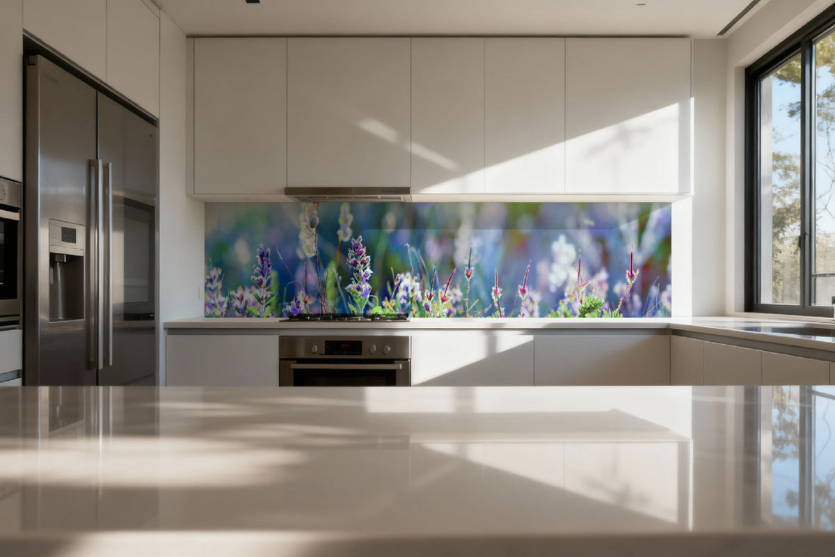 Küchenrückwand Zarte Frühlingsblumen