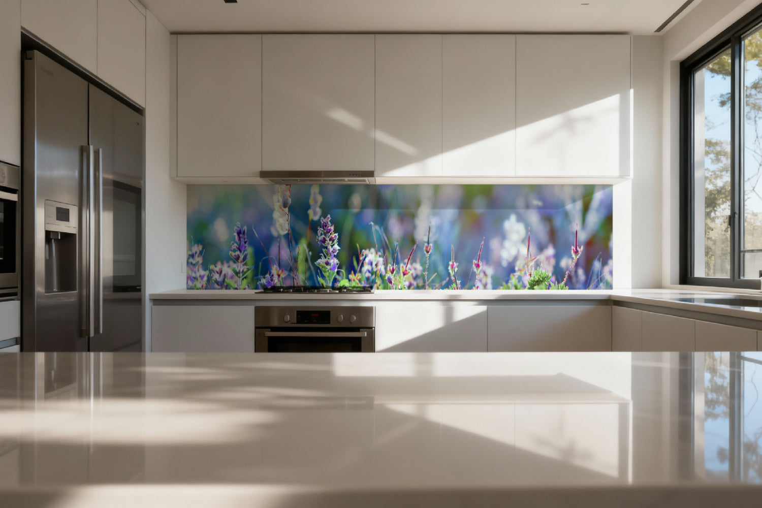 Küchenrückwand Zarte Frühlingsblumen