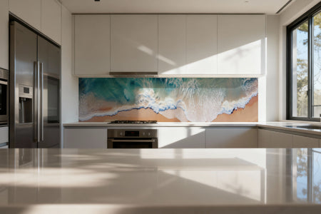 Küchenrückwand Meereswellen am Strand