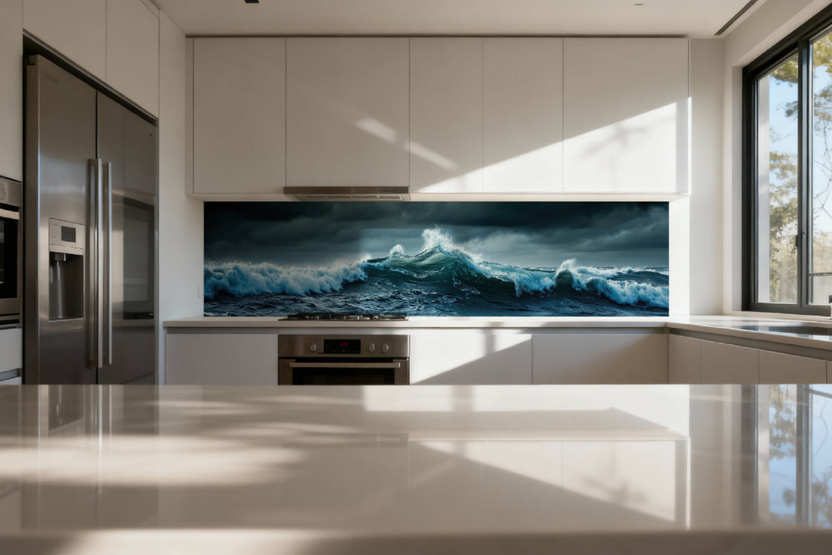 Küchenrückwand Sturm über dem Ozean