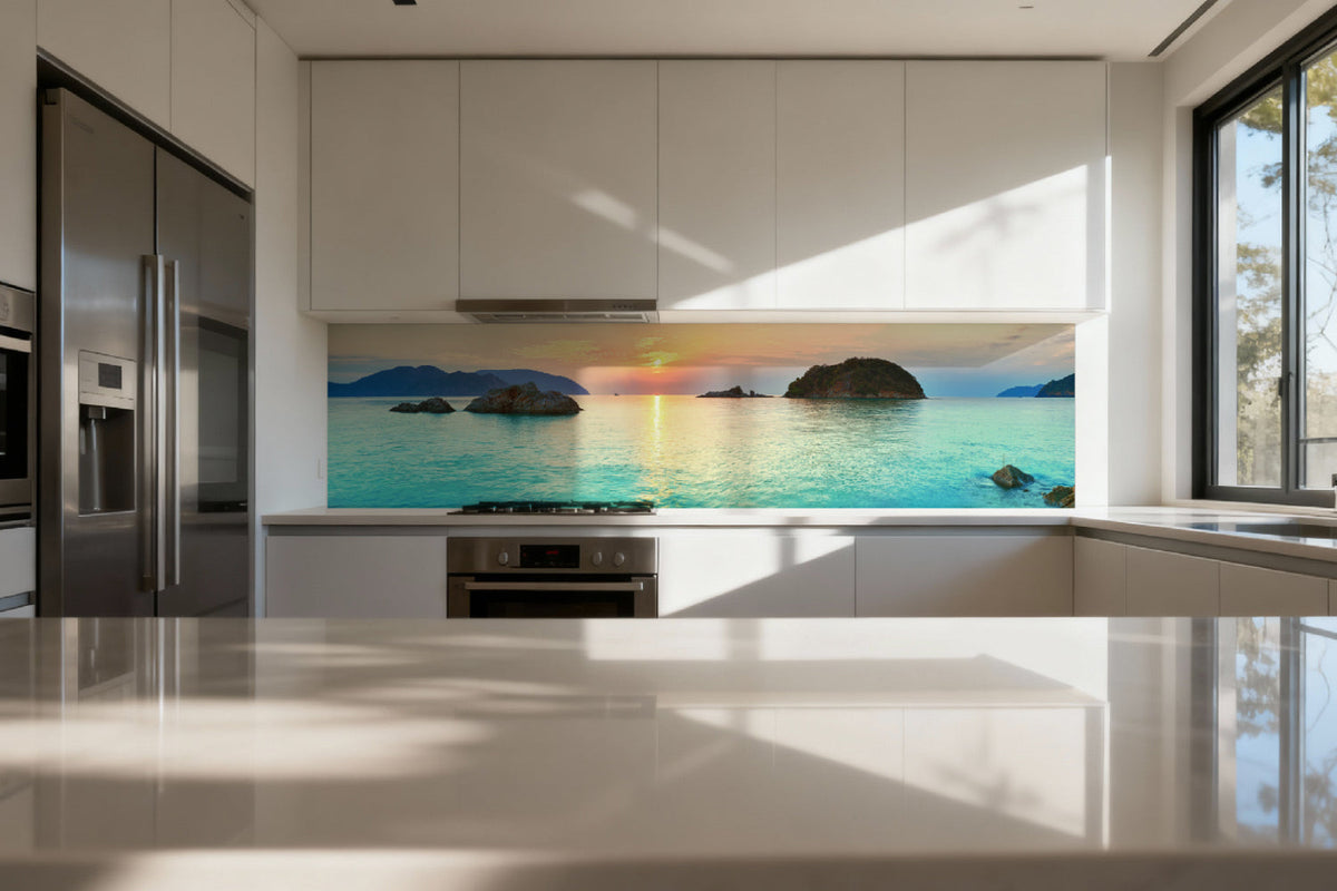 Küchenrückwand Sonnenuntergang am Meer