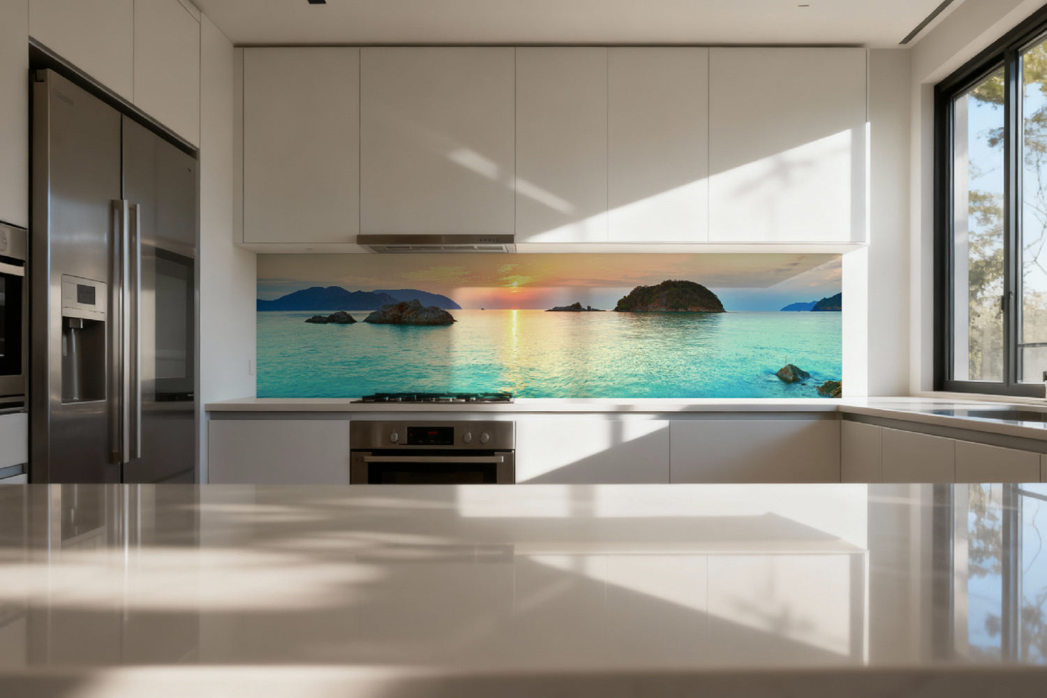 Küchenrückwand Sonnenuntergang am Meer