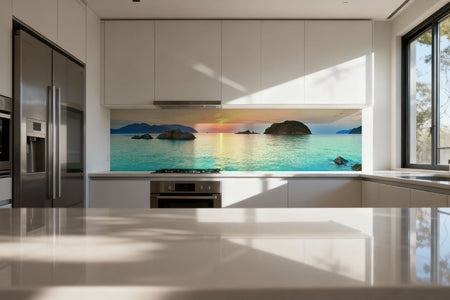 Küchenrückwand Sonnenuntergang am Meer