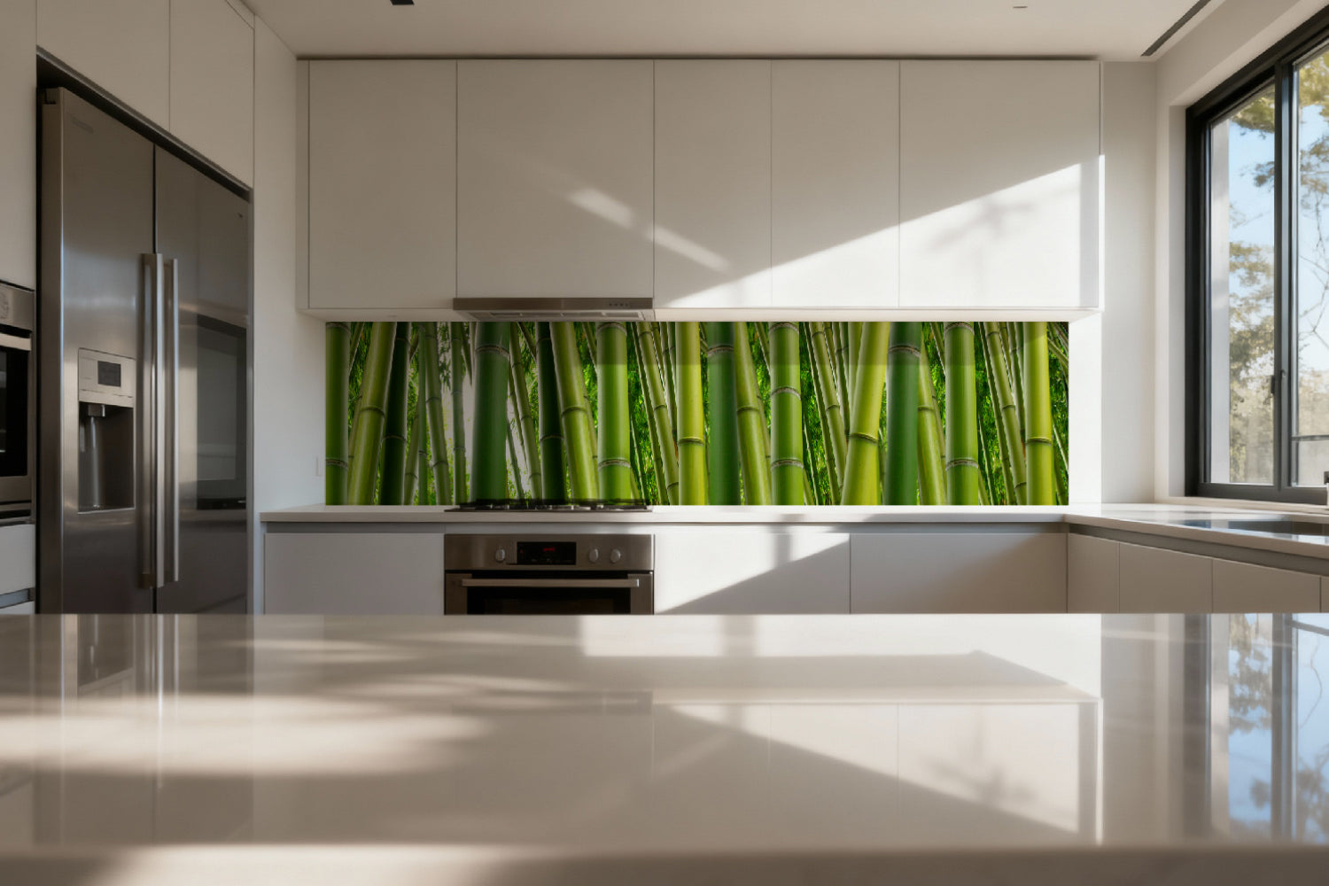 Küchenrückwand Grüner Bambuswald