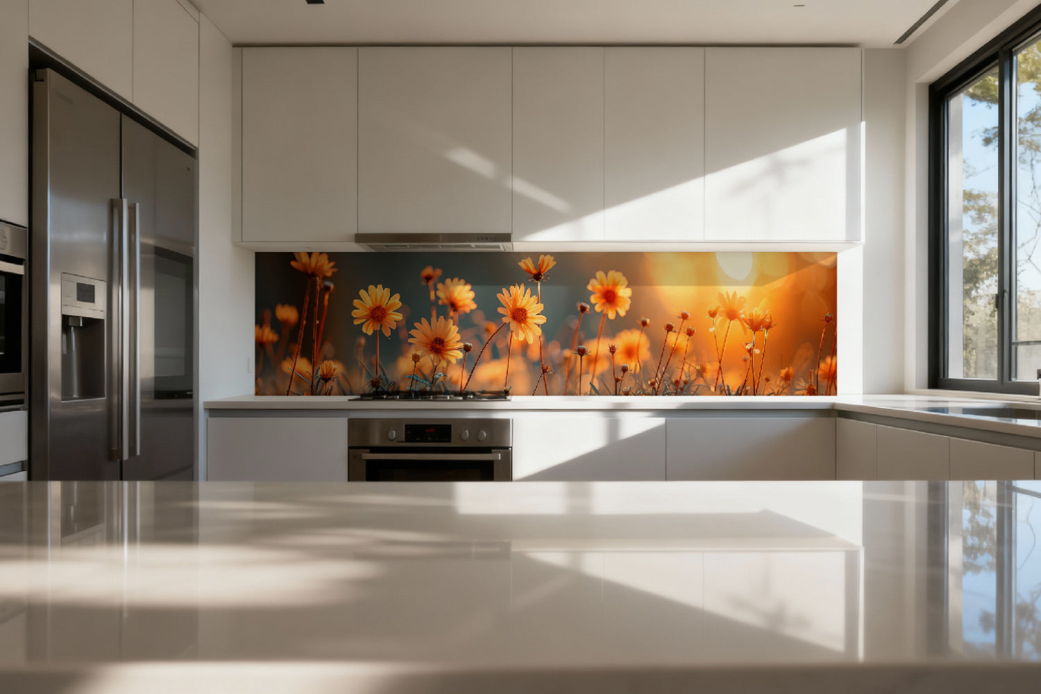 Küchenrückwand Sommerblumen