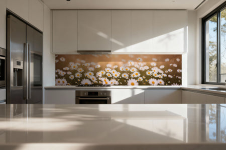 Küchenrückwand Gänseblümchenwiese