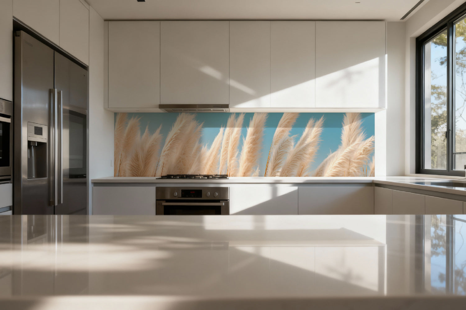 Küchenrückwand Boho Stil Naturmotiv