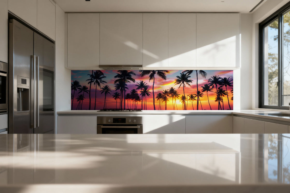 Küchenrückwand Tropischer Sonnenuntergang