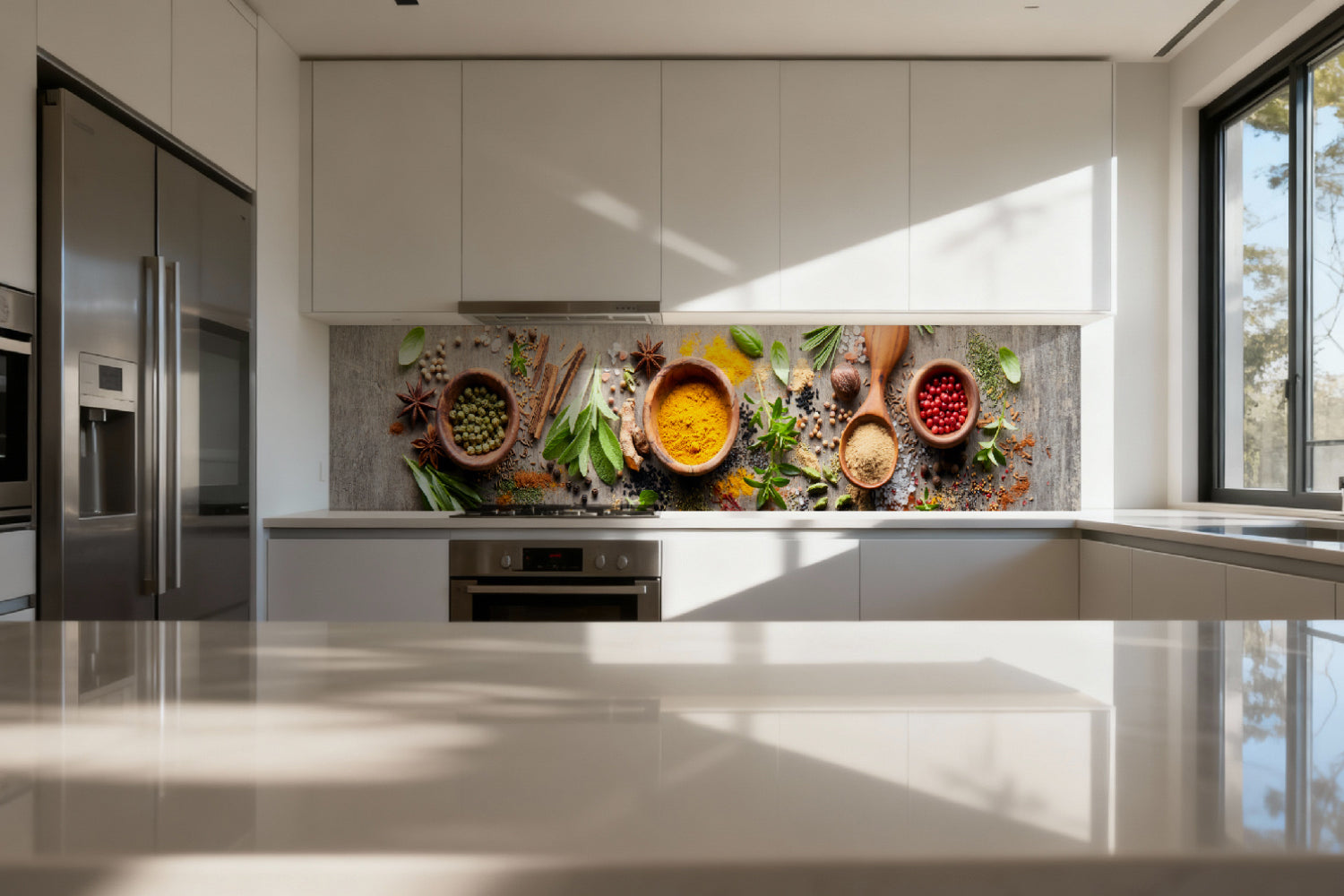 Küchenrückwand Gewürze und Kräuter