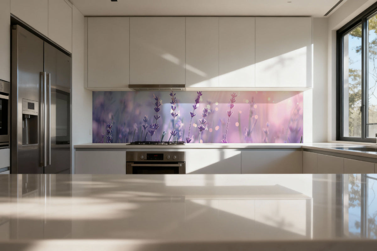 Küchenrückwand Blumenmotiv Lavendel