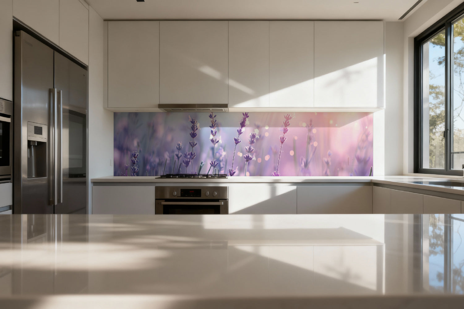 Küchenrückwand Blumenmotiv Lavendel